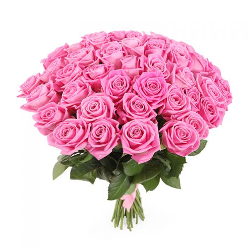Заказать букет из 41-ой розовой розы с доставкой по Батайску